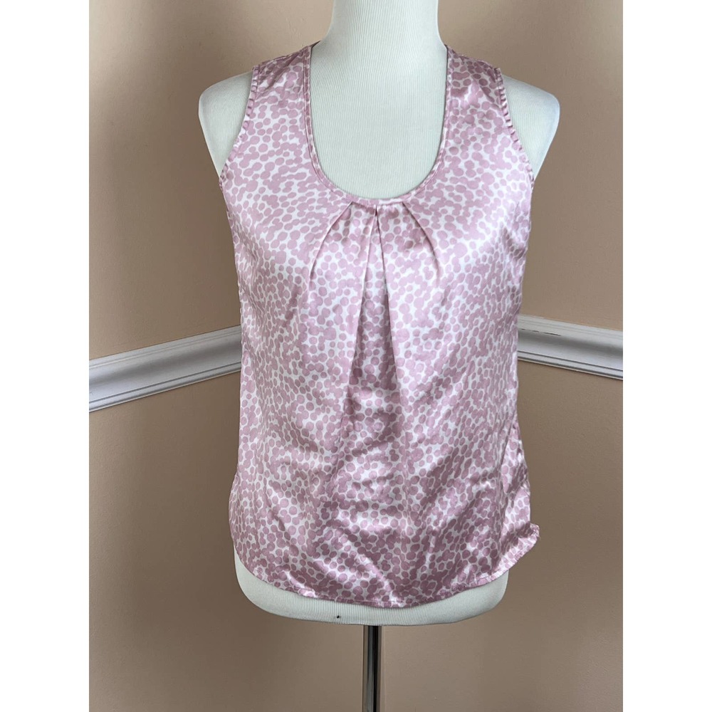 Banana Republic pink silk tank cami stretch small
